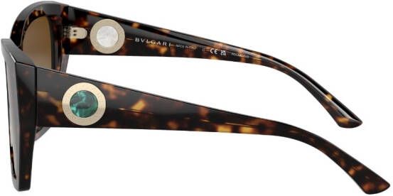 Bvlgari Zonnebril met oversized montuur Groen