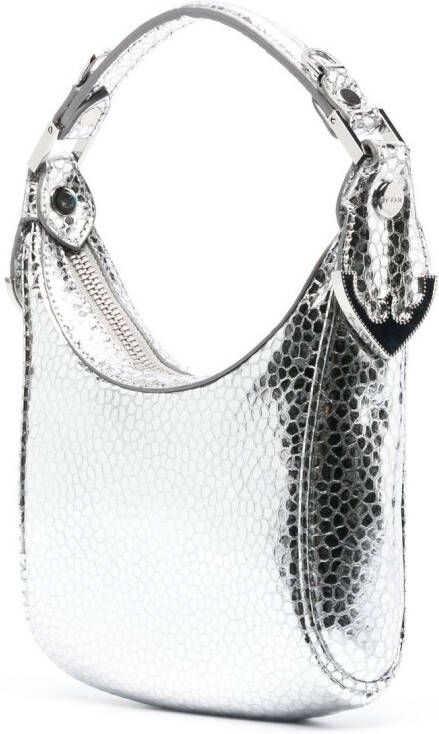 BY FAR Cosmo metallic tas Zilver