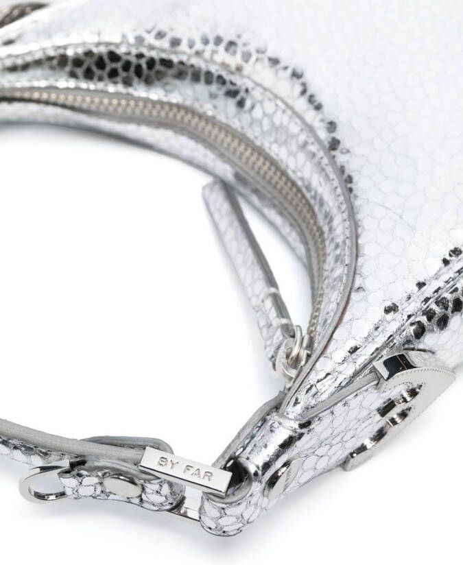 BY FAR Cosmo metallic tas Zilver