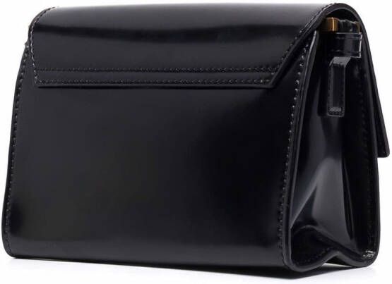 BY FAR Fran shopper met logoplakkaat Zwart
