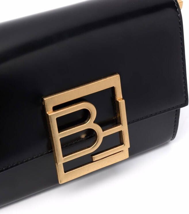 BY FAR Fran shopper met logoplakkaat Zwart