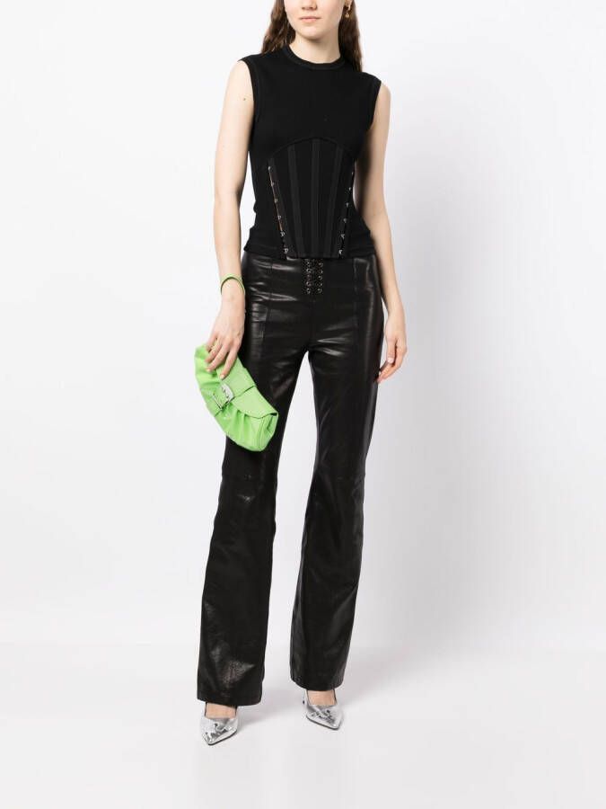 BY FAR Glami gesmockte clutch Groen