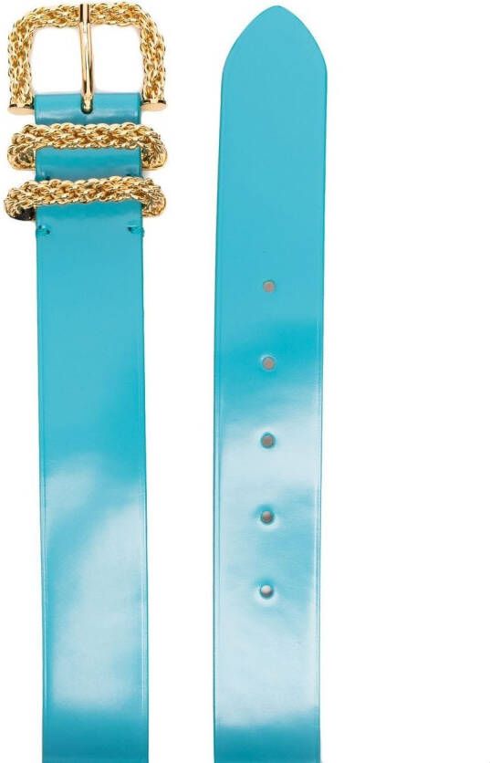 BY FAR Leren gespriem Blauw