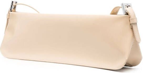 BY FAR Leren schoudertas Beige
