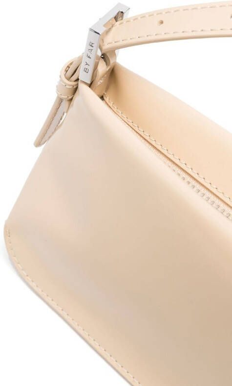 BY FAR Leren schoudertas Beige