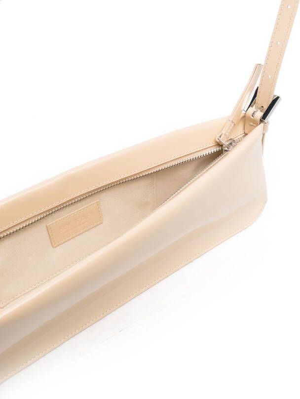 BY FAR Leren schoudertas Beige