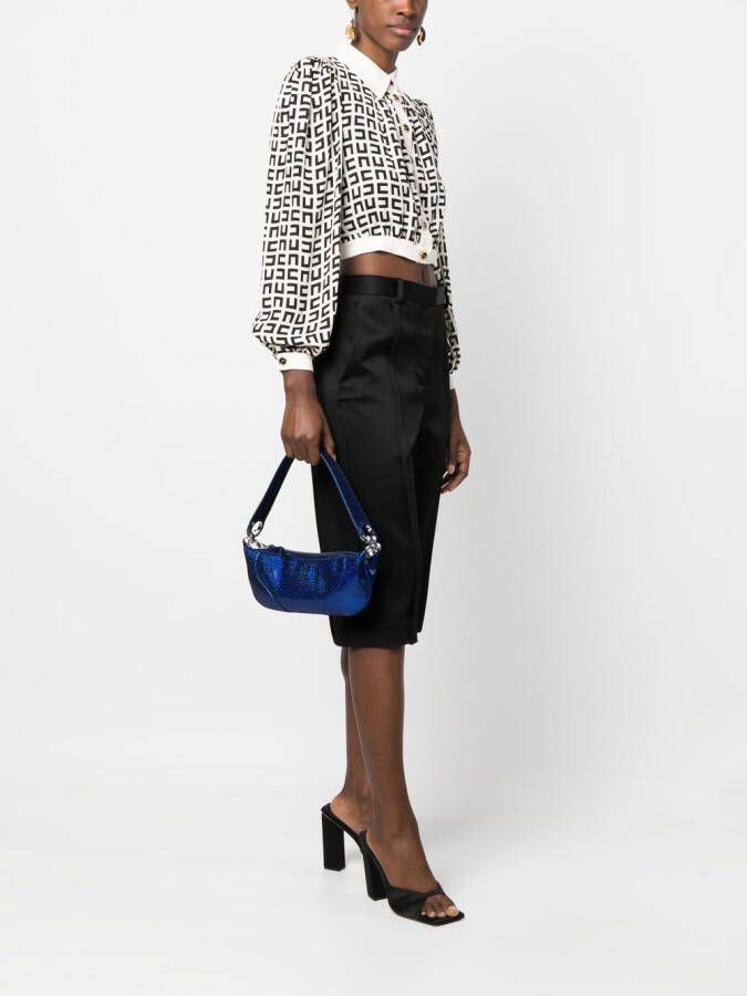 BY FAR Amira mini-tas met stippen Blauw