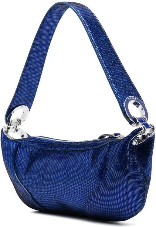 BY FAR Amira mini-tas met stippen Blauw