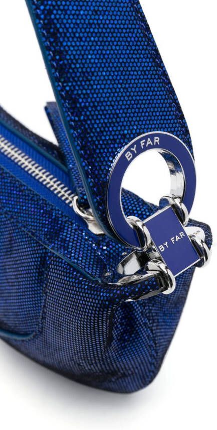 BY FAR Amira mini-tas met stippen Blauw