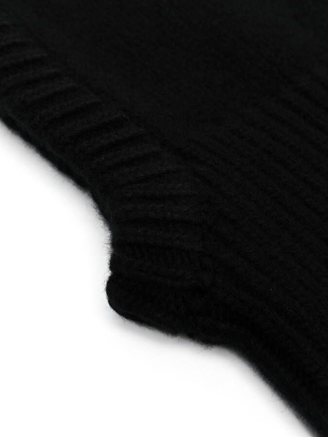 BY FAR Ribgebreide balaclava Zwart
