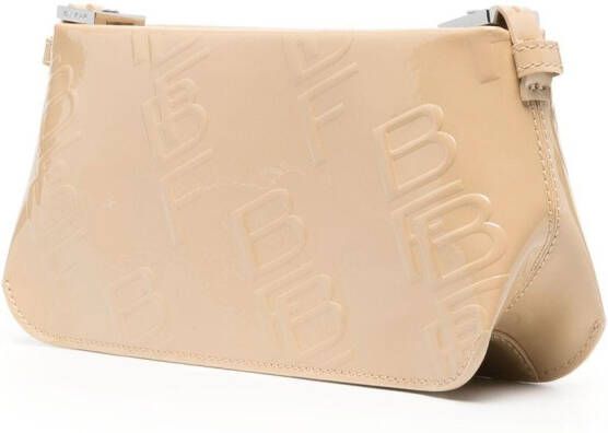 BY FAR Schoudertas met reliëf Beige
