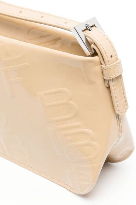BY FAR Schoudertas met reliëf Beige