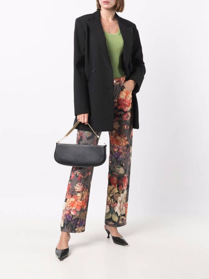 BY FAR Shopper met rits Zwart
