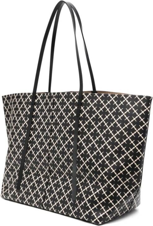 By Malene Birger Abi shopper met monogramprint Zwart