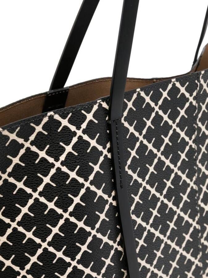 By Malene Birger Abi shopper met monogramprint Zwart