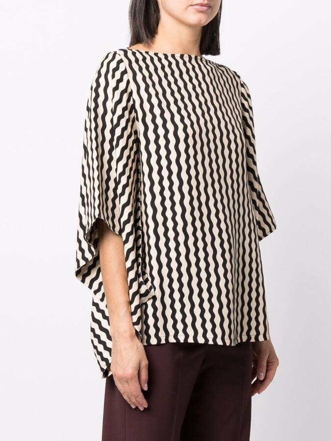 By Malene Birger Vasinkan blouse met boothals Beige