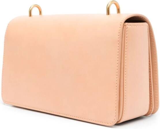 By Malene Birger Leren schoudertas Beige