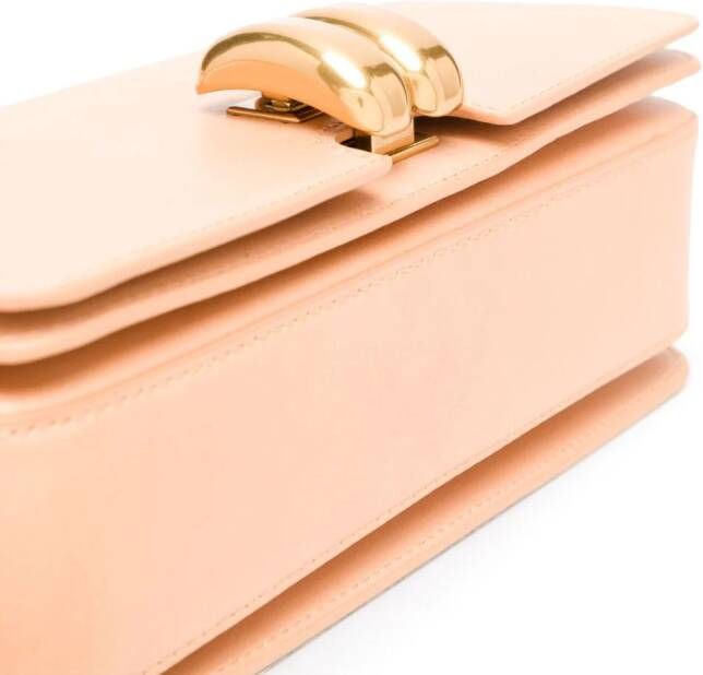 By Malene Birger Leren schoudertas Beige