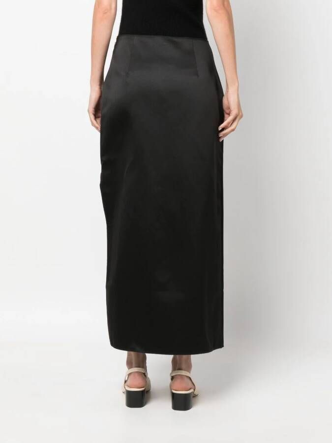 By Malene Birger Maxi-rok met zijsplit Zwart
