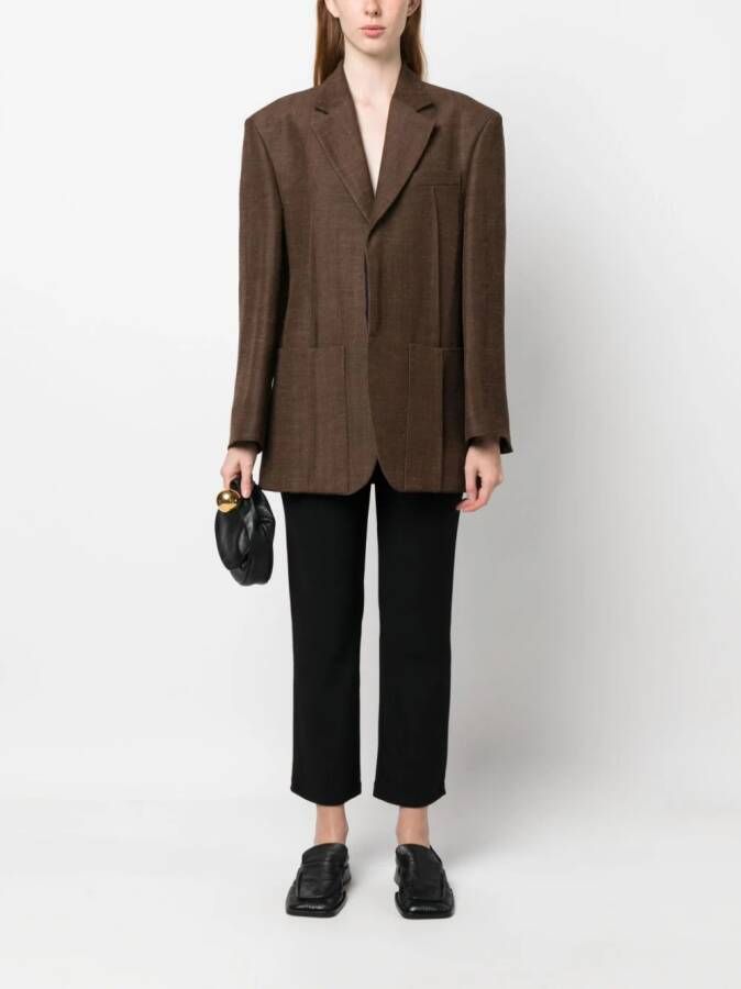 By Malene Birger Mid waist pantalon Zwart