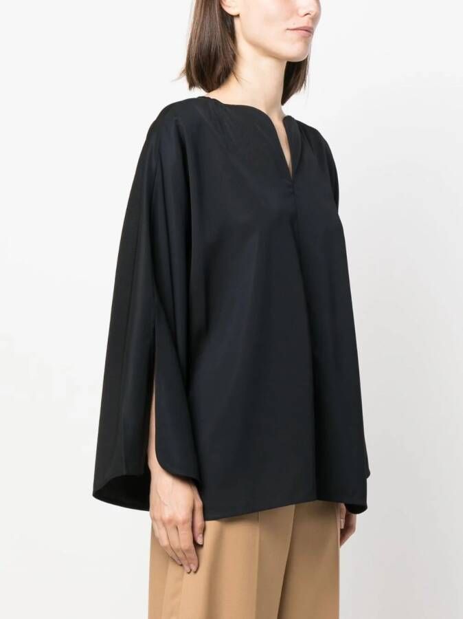 By Malene Birger Blouse met splitten in de mouwen Zwart