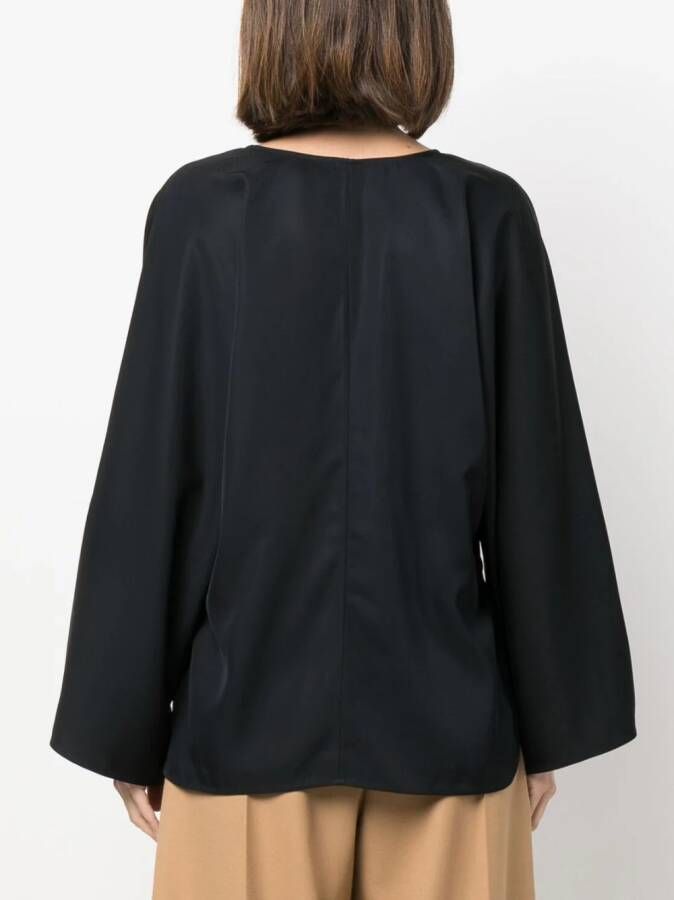 By Malene Birger Blouse met splitten in de mouwen Zwart