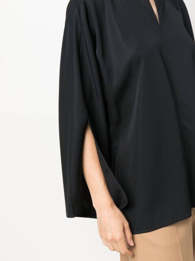 By Malene Birger Blouse met splitten in de mouwen Zwart