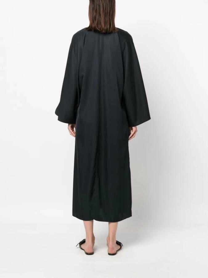 By Malene Birger Midi-jurk met split in de hals Zwart