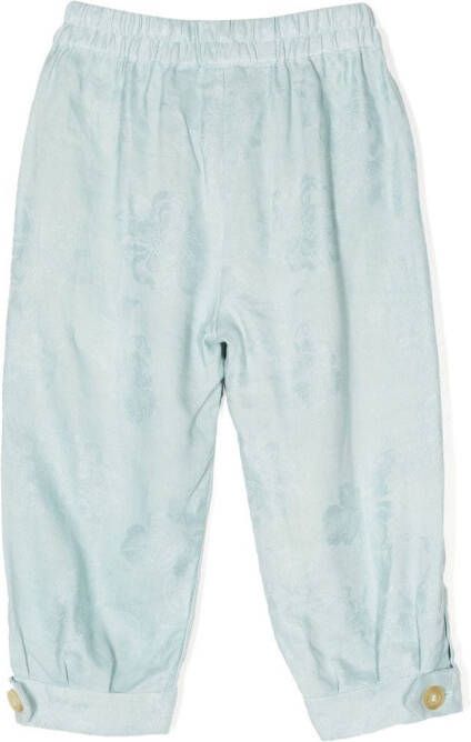 By Walid Broek met knoopsluiting Blauw