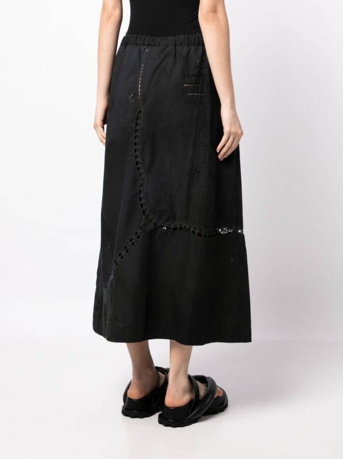 By Walid Denim blouse Zwart