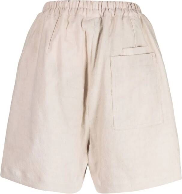 By Walid Shorts met borduurwerk Beige