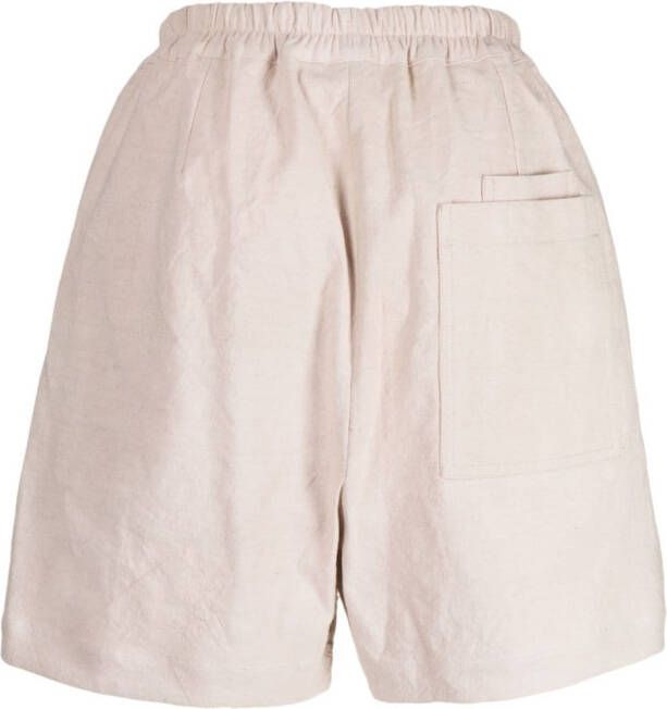 By Walid Bermuda shorts met patchwork Beige