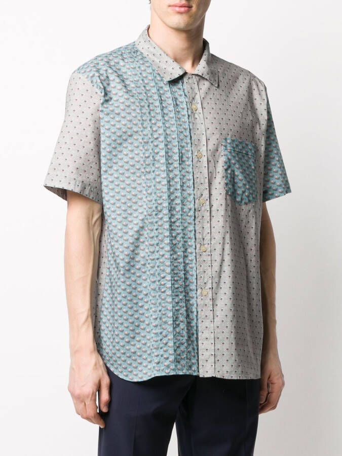 By Walid Carson overhemd met vlakken Blauw
