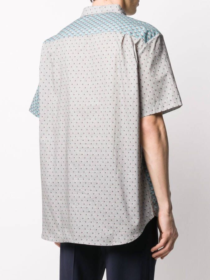 By Walid Carson overhemd met vlakken Blauw
