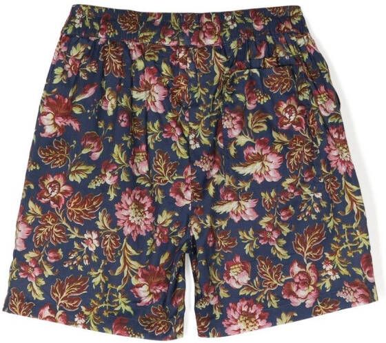 By Walid x Kindred shorts met all-over print Blauw