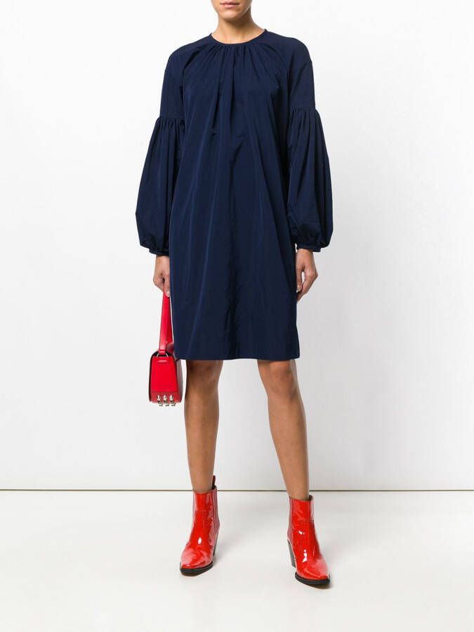 Calvin Klein bell-sleeved dress Blauw