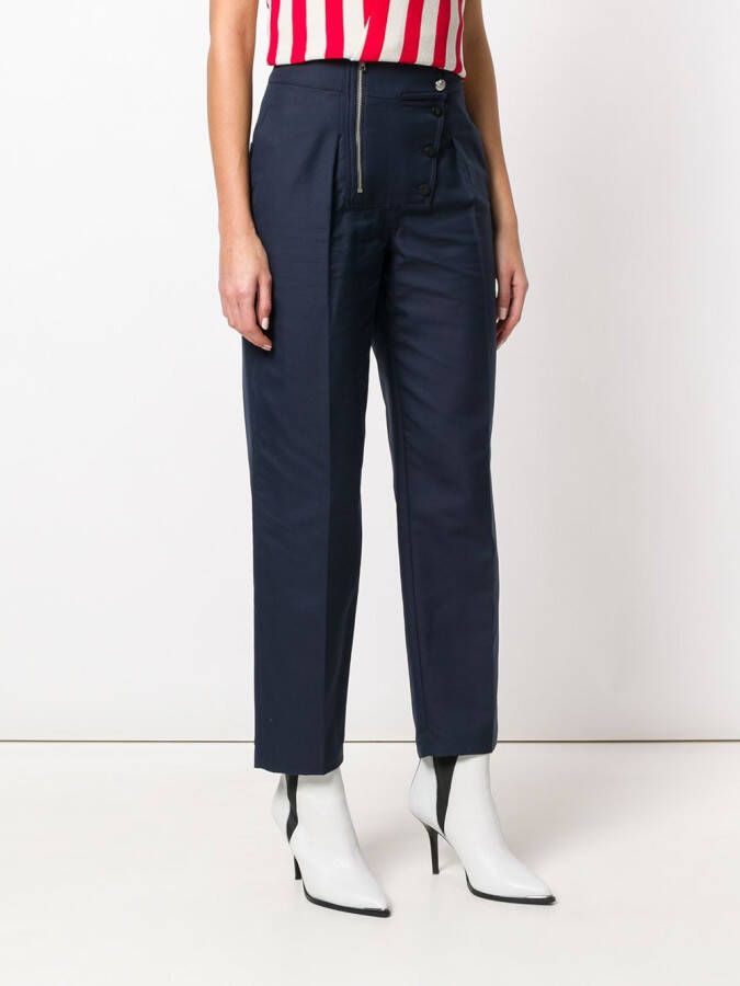 Calvin Klein broek met hoge taille Blauw