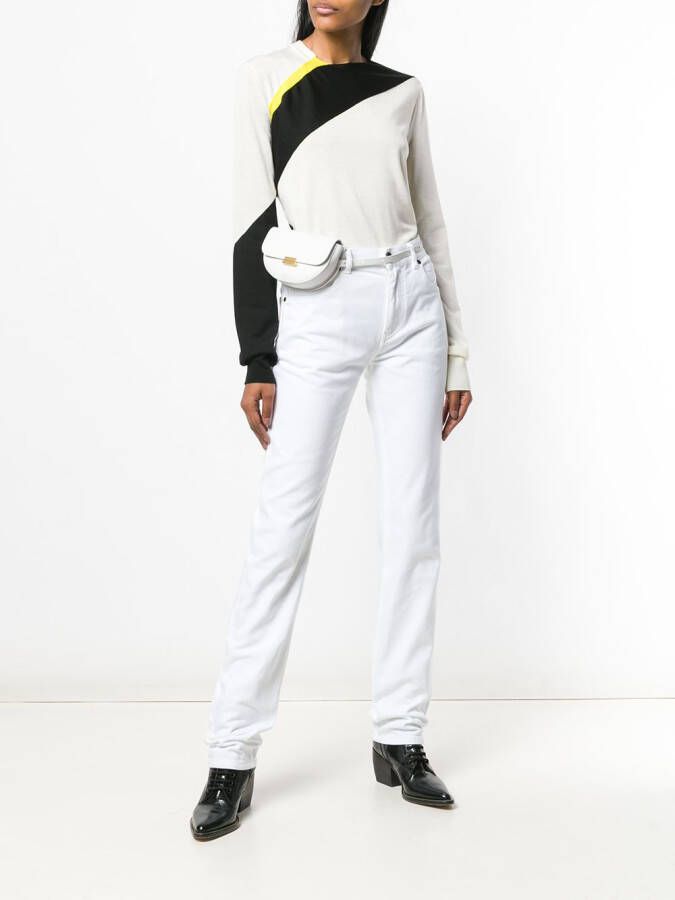Calvin Klein trui met diagonale strepen Beige