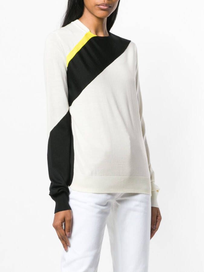 Calvin Klein trui met diagonale strepen Beige