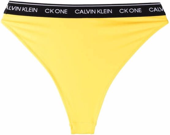 Calvin Klein Bikinislip met logoband Geel