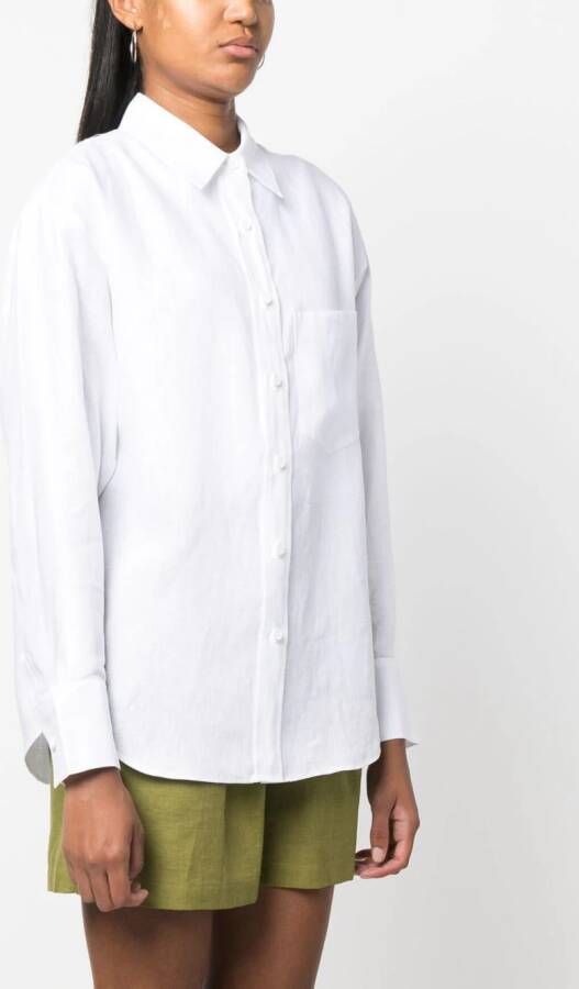 Calvin Klein Blouse met gespreide kraag Wit