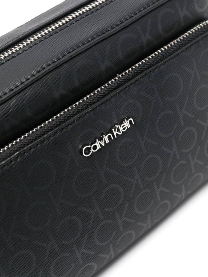 Calvin Klein Cameratas met logoplakkaat Zwart