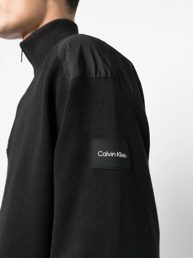 Calvin Klein Trui met rits Zwart