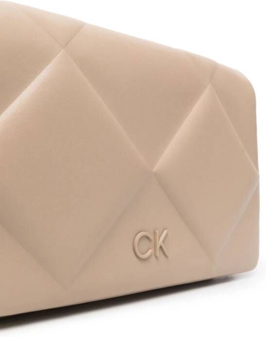 Calvin Klein Crossbodytas met logoplakkaat Beige