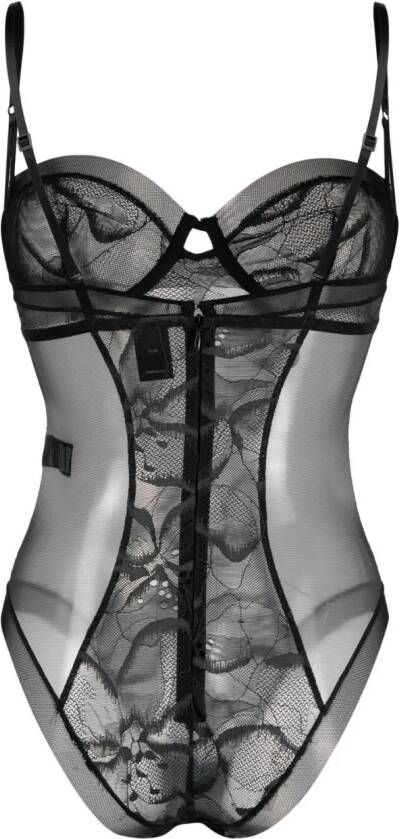 Calvin Klein Doorzichtige body Zwart