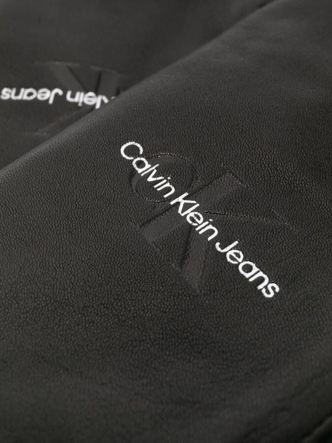 Calvin Klein Handschoenen met logo-reliëf Zwart