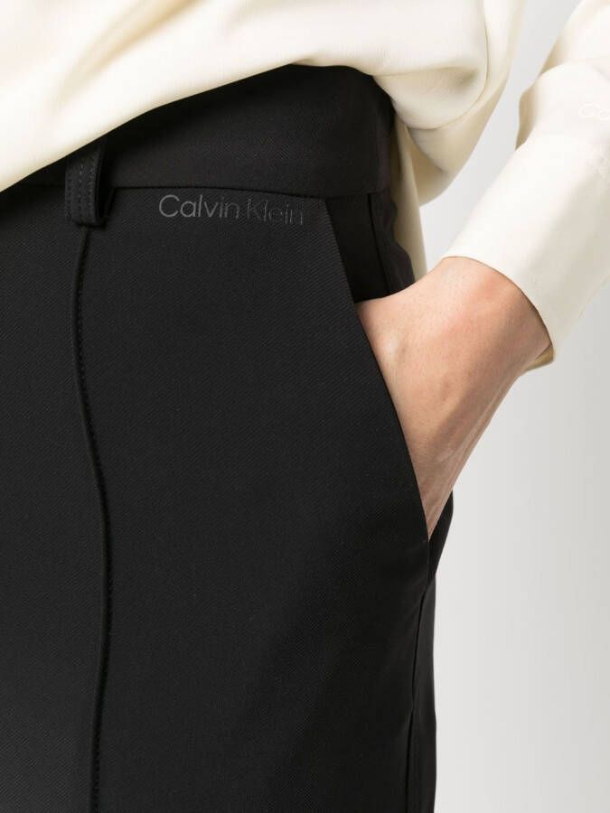 Calvin Klein High waist broek Zwart