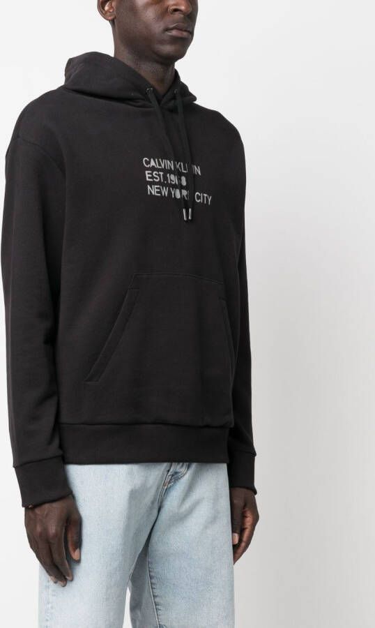 Calvin Klein Hoodie met logoprint Zwart