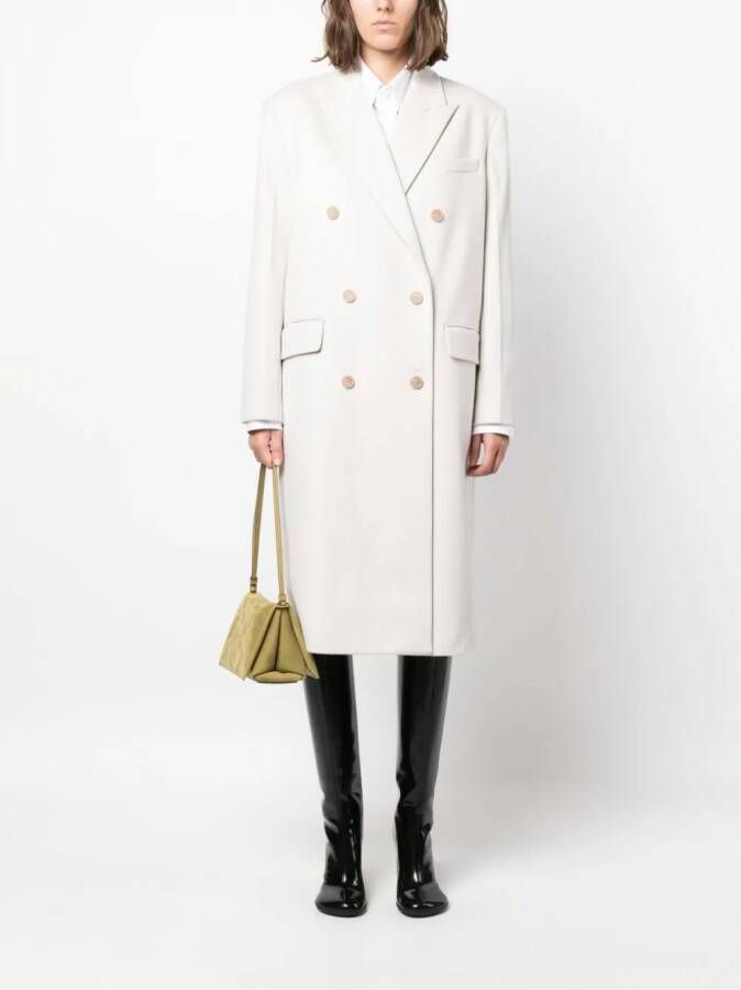 Calvin Klein Jas met dubbele rij knopen Beige