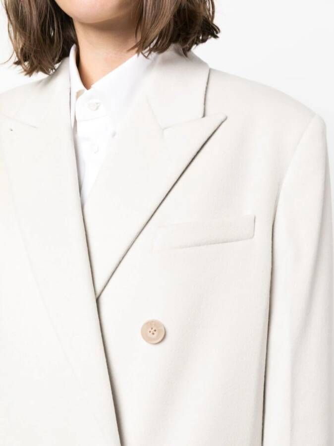 Calvin Klein Jas met dubbele rij knopen Beige